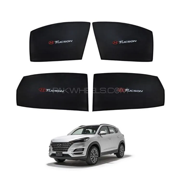 Premium Quality Hyundai Tucson  Sunshades | Blinders With Logo 4pc set Image-1