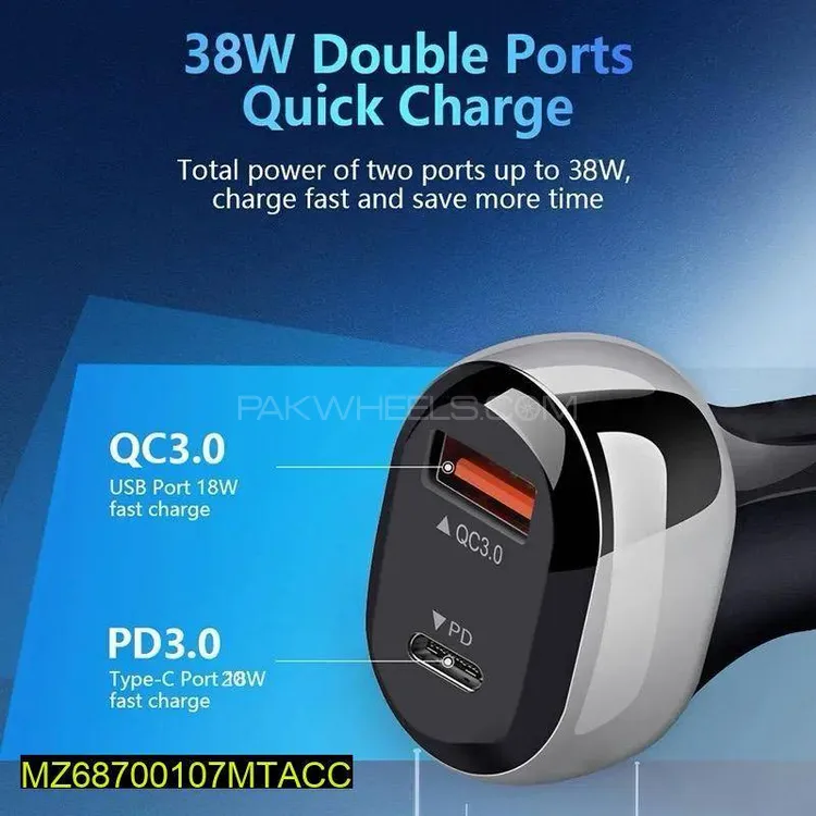 Quick Car Charging Adapter. Image-1