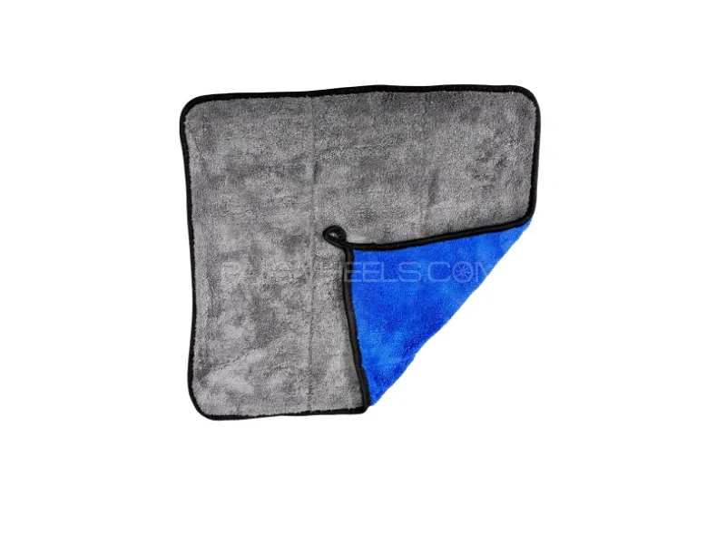 Microfiber Cloth 40X40 Blue Grey 900GSM-Car Cleaning Cloth Image-1