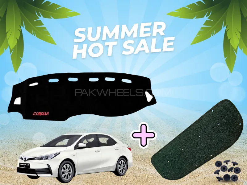 Toyota Corolla | Summer Hot Deal | Dashboard Carpet Mat With Bonnet Insulator Image-1