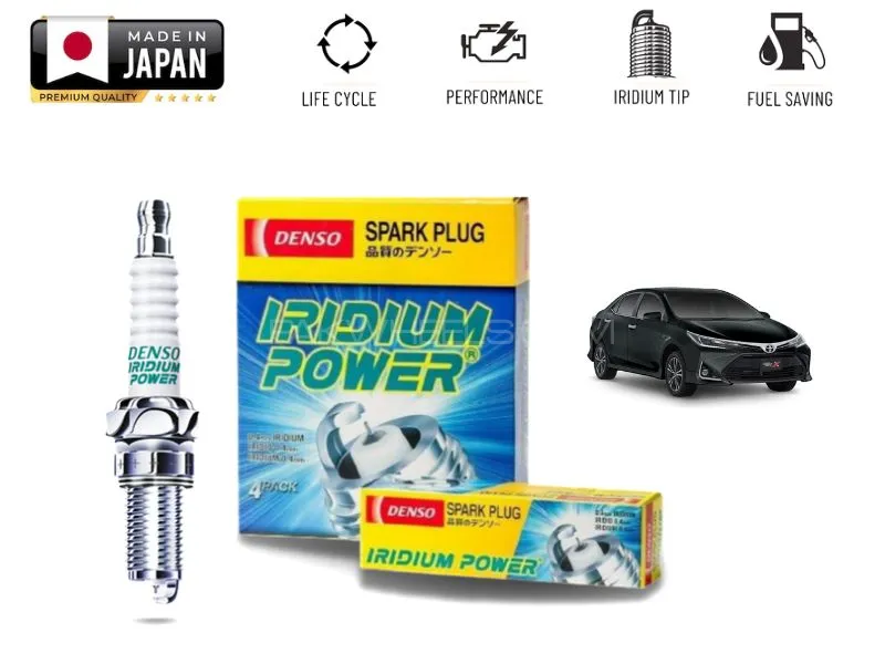 Toyota Corolla Gli 2018-2024 Denso Iridium Spark Plug - 4 Pieces Made in Japan Image-1
