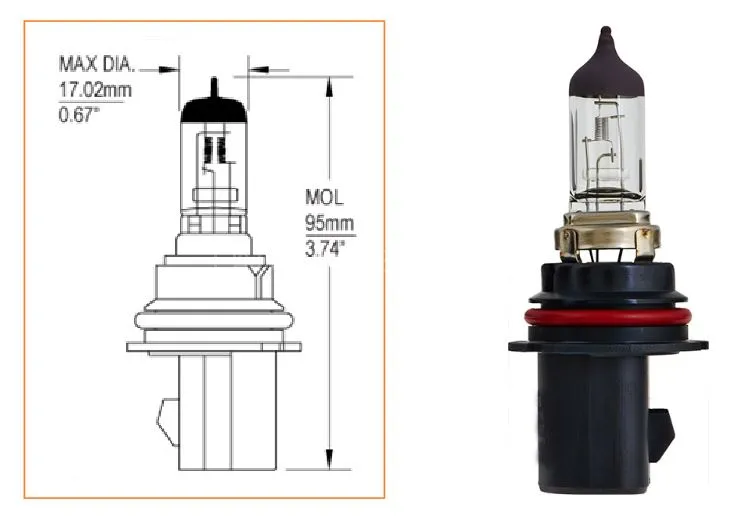 9007 Headlight Bulb 1Pc Clear  Image-1