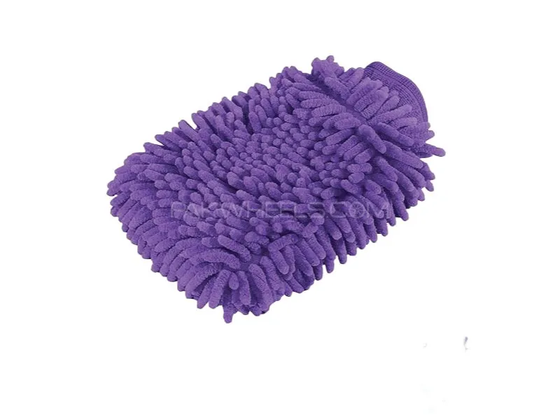 Car Noodle Washing Mitt Glove Car Shampoo Towel Microfiber Wash Mitt-Purple  Image-1