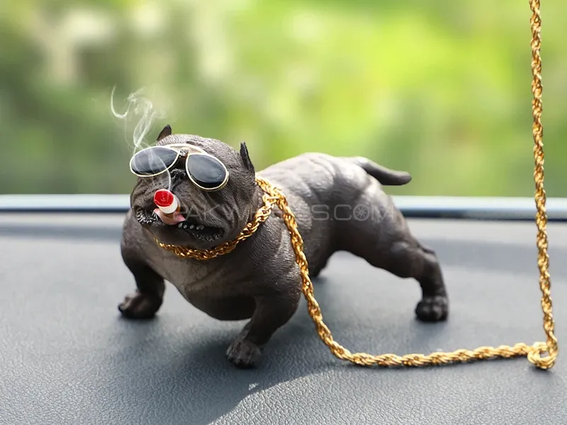 Simulated Bully Pitbull Dog Car Decoration | Hot Bully Pitbull Super Cool Car Dashboard Decoration Image-1