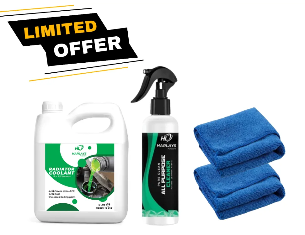 Bundle Offer | Radiator Coolant (Green) | APC & 2pc Microfiber Cloth 40 x 60cm Image-1