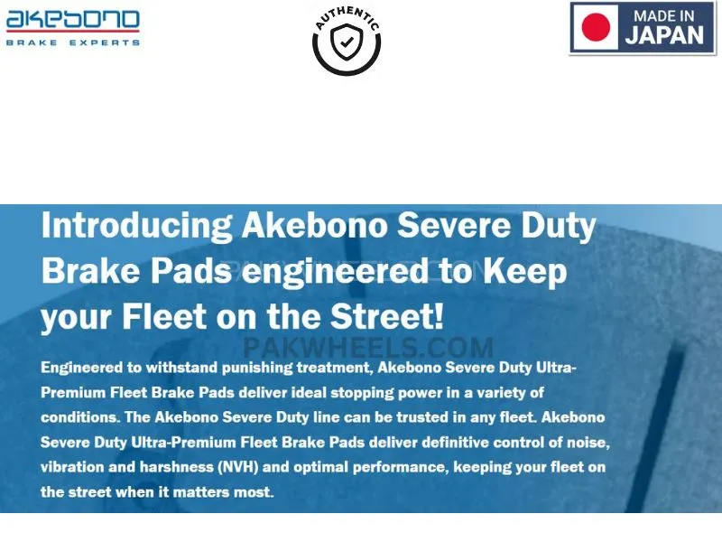 Toyota Aqua 2011-2014 Front Brake Pads Akebono - Made in Japan Toyota Aqua 2011-2014 Front Brake Pads Akebono - Made in Japan Image-5