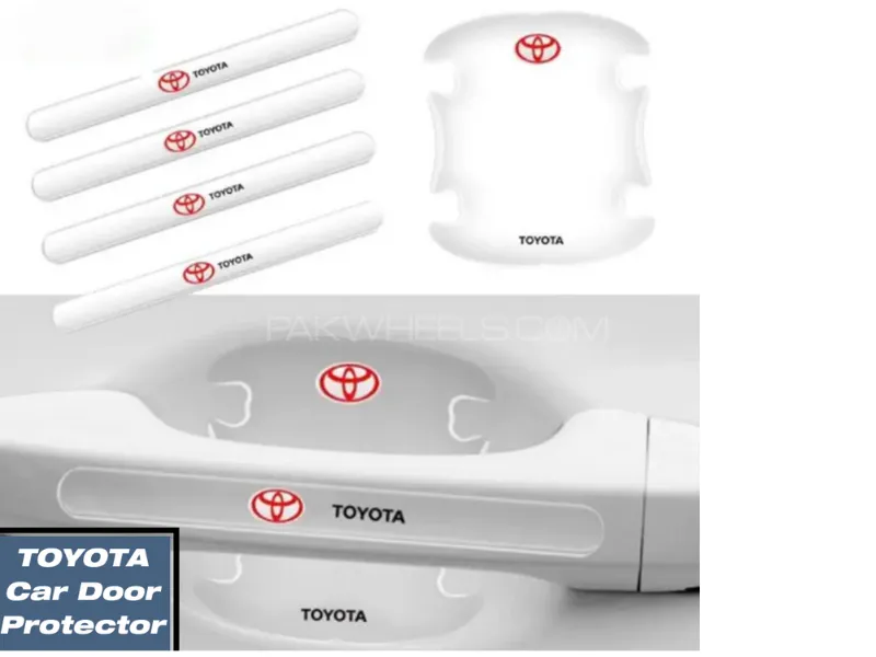 8Pcs Car Door Handle Protective Stickers Accessories For TOYOTA Motors Image-1
