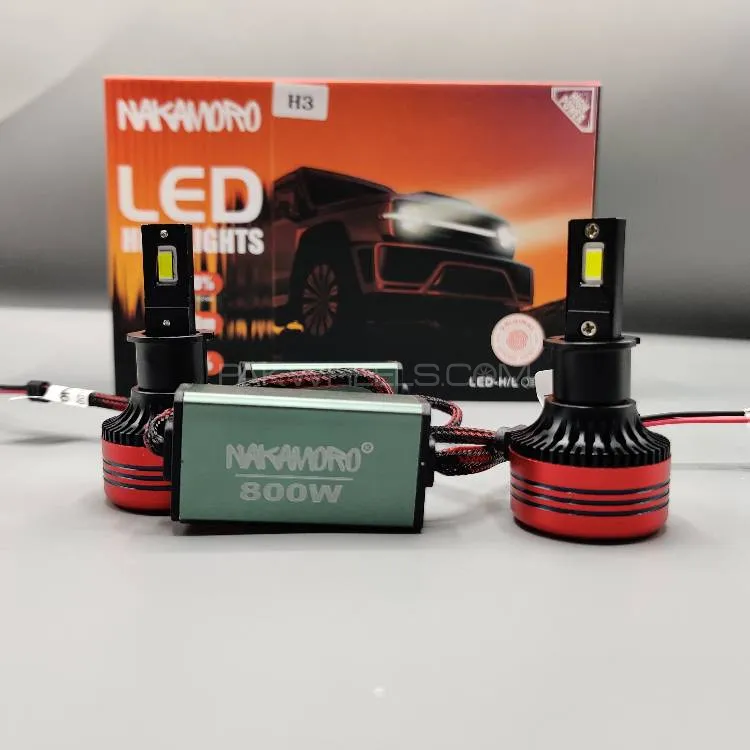NAKAMORO LED Headlight Bulb Original H3 65 Watts 2 Pcs Set Image-1