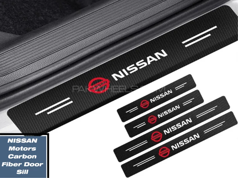 NISSAN Car Door Sills Carbon Fiber Protector | Door Sills Cover Panel Sticker | NISSAN Door Sills