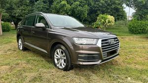 Audi Q7  Quattro. 3.0 V6 supercharged intercooler.360 Bhp
Exclusive premium plus business package 
Audi Pakistan import 
Model 2018 registered 2018 Karachi 
First owner driver, Audi services mentioned & full service history.
Mileage 54000
Pearl brown metallic colour & beige arocco nappa leather interior 
Top of the line specs.
Bumper to bumper original condition & spotless 
Seven seater all seats are electric multi power 
Panoramic sunroof 
Soft closer electric doors
Front seat air conditioning & heated 
12 zone duel climate control air conditioning system 
Bose entertainment sorround sound system with 29 speakers 
Airmatic suspension with Hight control 
360 degrees multi cameras 
Electric telescopic steering wheel 
Adapted cruise control 
Active adapted laser led headlamps 
Multi control Ambient interior light 
Power boot
Wireless charger 
9 tronic multi electric transmission 
Multi windows privacy curtains
19 “ alloy wheels with new tyres 
And lot of options installed.
Further i