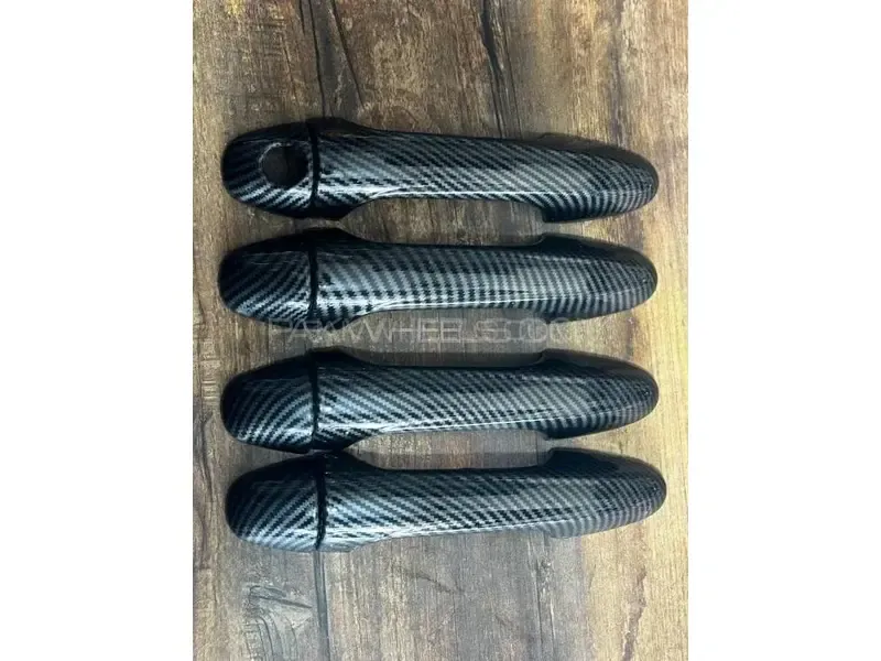 Toyota Yaris Handle Cover Carbon Fibre Door Cover Image-1