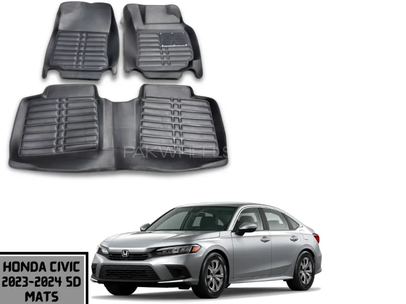 Premium Quality Customized 5D Car Floor Mats for Honda Civic 2023-2024 | Best Quality 5D Car Mats