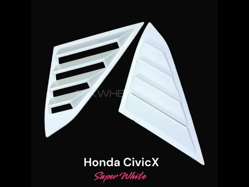 Honda Civic 2016-2020 | 4Spoke New Design | Glossy White | Car Exterior Accessories | Tape Fitting Image-1