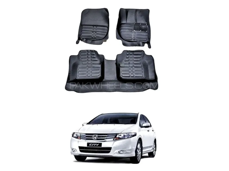 Honda City 2009-2020 5D Floor Mats | Black Image-1