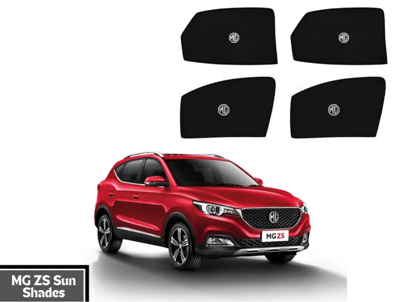 High Quality MG ZS Car Window shades | Sun shades fabric | Car black sun shades window with logo