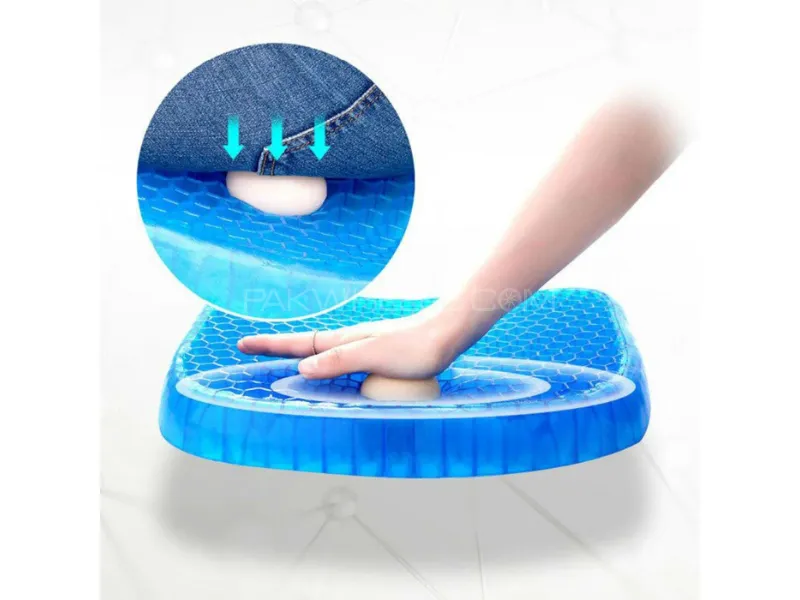 Premium Quality Gel Seat Cushion Double Thick Egg Gel Cushion | Pressure Relief Breathable Chair Pad Premium Quality Gel Seat Cushion Double Thick Egg Gel Cushion | Pressure Relief Breathable Chair Pad Image-2