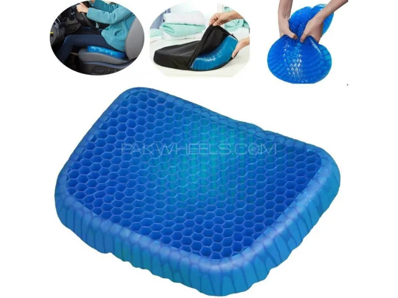 Premium Quality Gel Seat Cushion Double Thick Egg Gel Cushion | Pressure Relief Breathable Chair Pad Premium Quality Gel Seat Cushion Double Thick Egg Gel Cushion | Pressure Relief Breathable Chair Pad Image-3