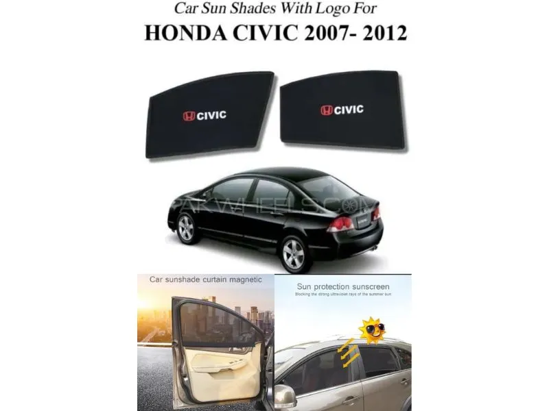Premium High Quality Sun Shades For Honda Reborn With Logo Image-1