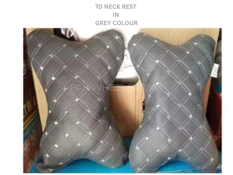 Premium High Quality 7D Neck Rest In Grey Colour Image-1