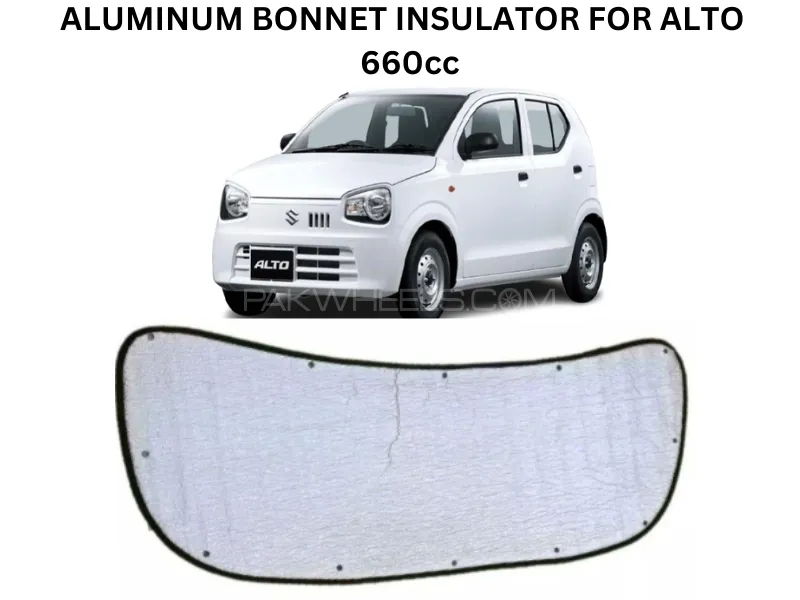 Premium High-Quality Aluminum Bonnet Insulator with Clips for New Alto 660cc Image-1