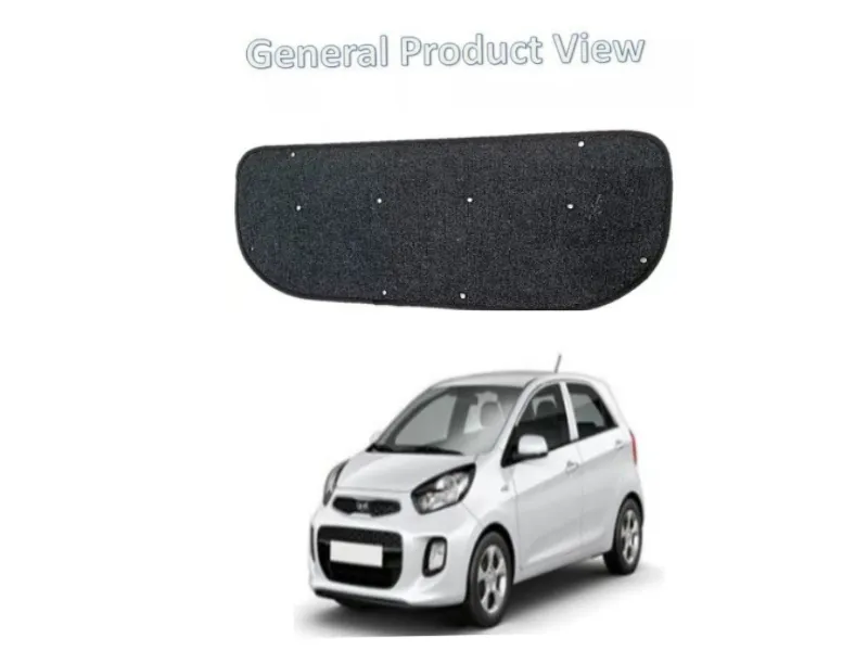 Premium High-Quality Black Bonnet Insulator for Kia Picanto with Clips Image-1