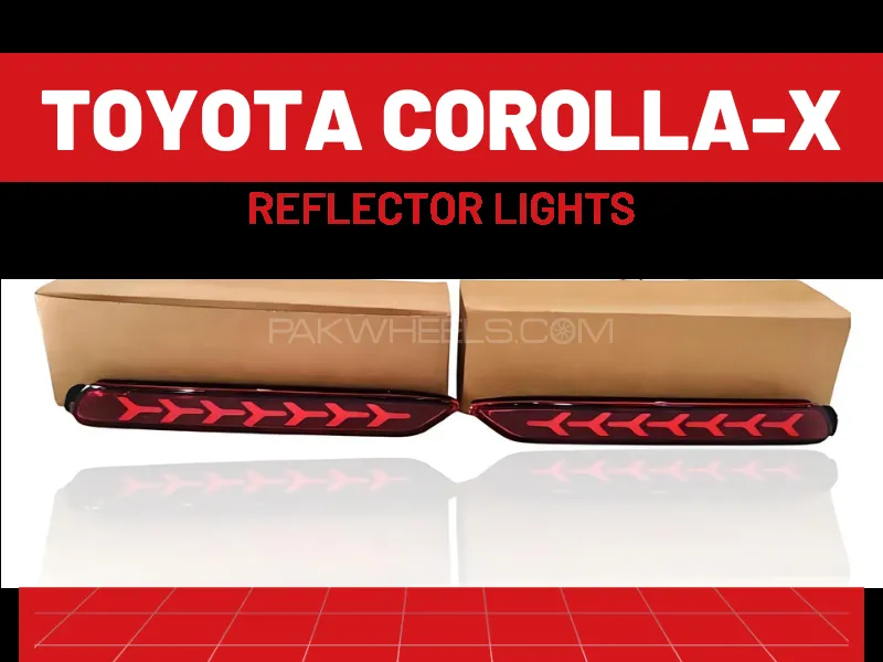 Toyota Corolla  X  Back Bumper LED Reflector Lights - 1Pair Image-1