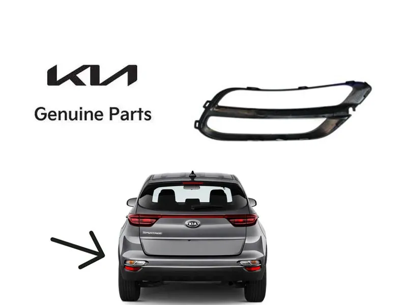 Genuine Cover Fog Lamp Left Side Rear Backside Bumper for KIA Sportage 2019 to 2024 Image-1