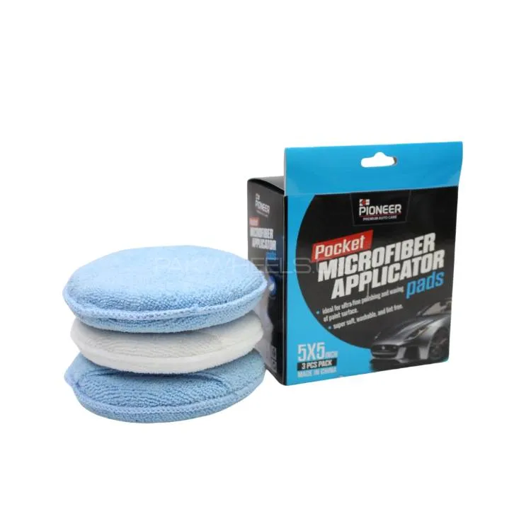 Ke Pioneer Pocket Microfiber Applicator Pads - Pack of 3 - 12*2cm - Blue Image-1