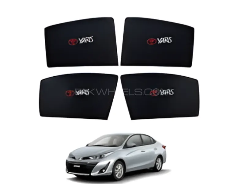Premium High-Quality 4Pcs Sun Shades for Toyota Yaris - With Logo Image-1