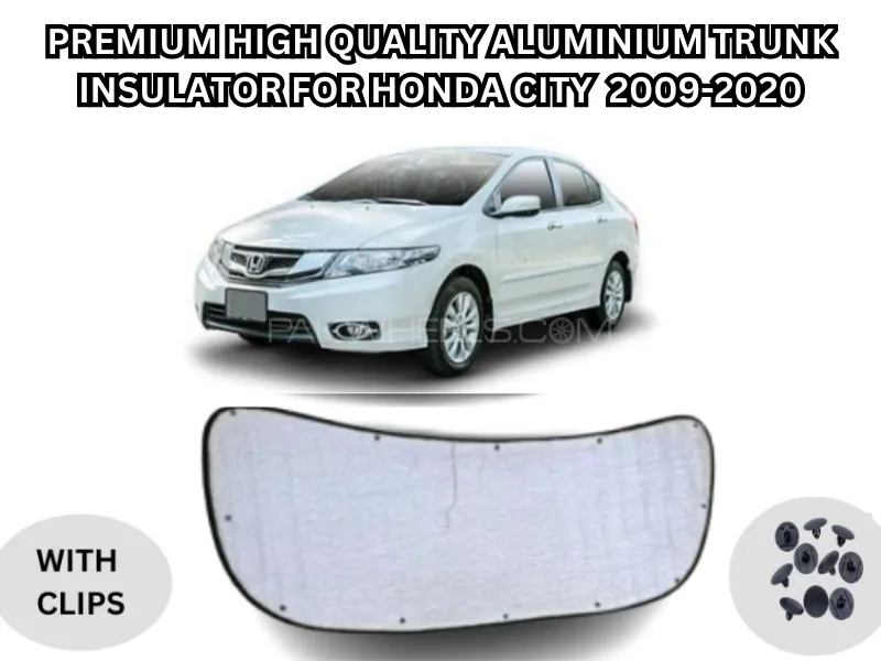 Premium High-Quality Aluminum Trunk Insulator for Honda City 2009-2020 with Clips: Image-1