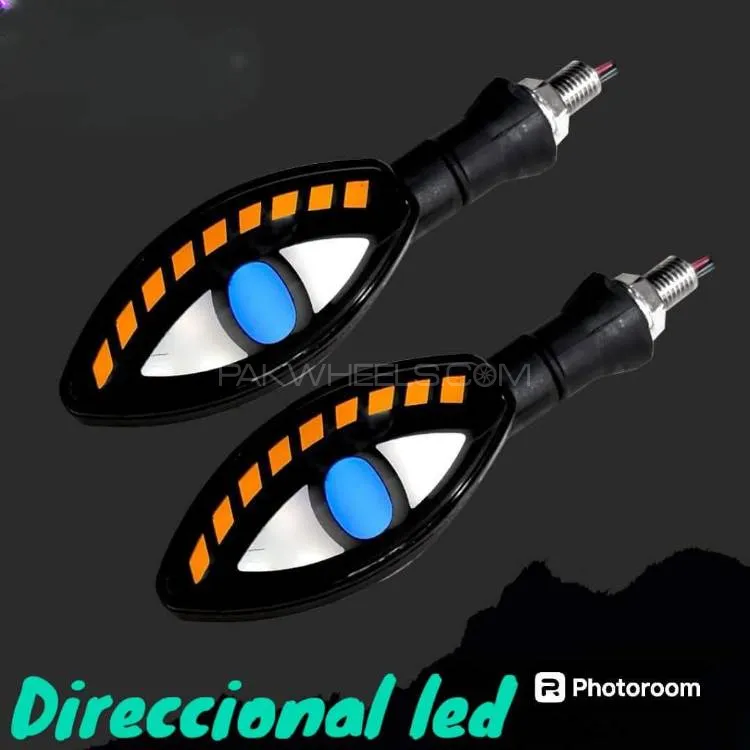 Big Boss Eye Style Bike Indicator With White DRL 2 Pcs Set Image-1