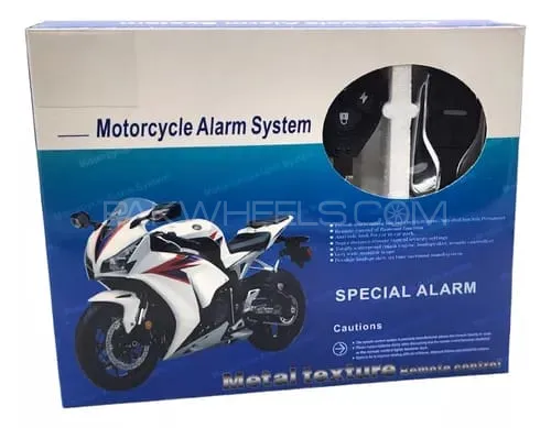 Bike- Motorcycle Security Alarm System In Metal Texture Image-1