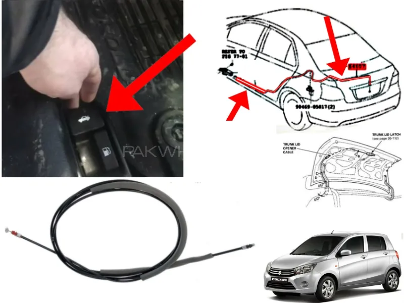  Suzuki Cultus 2017-2024 Trunk Release Cable - Diggi Cable Image-1