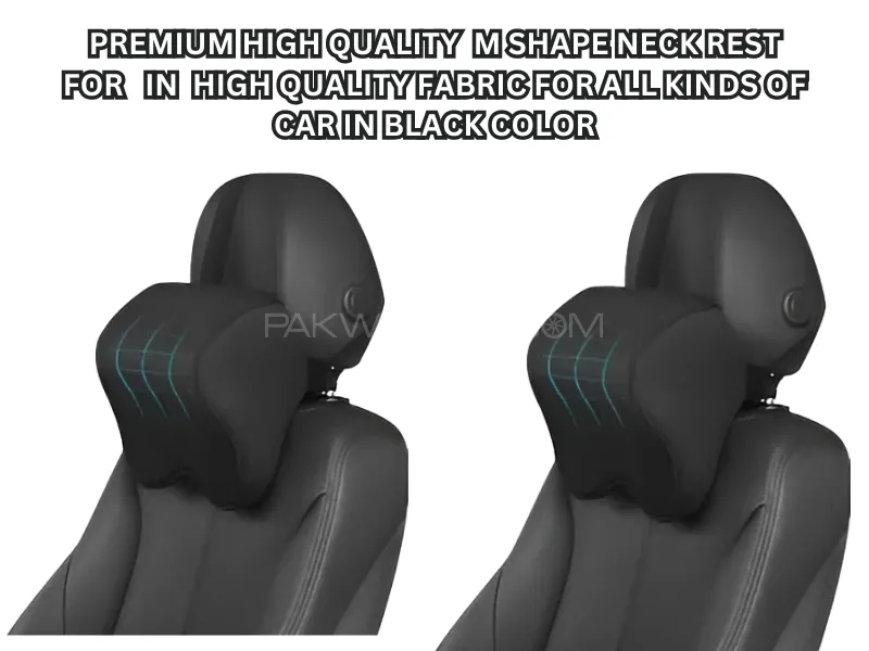 Premium High-Quality M-Shape Neck Rest – Black (Pack of 1) Image-1