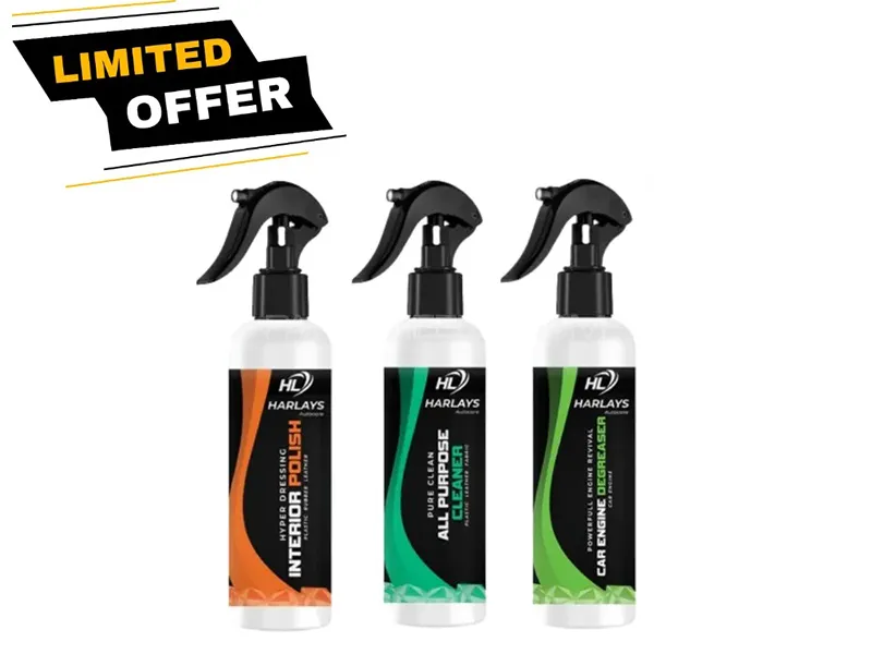 Harley Care Bundle of 3 | All Purpose Cleaner | Interior Polish | Engine Degreaser | 400ml bottles Image-1