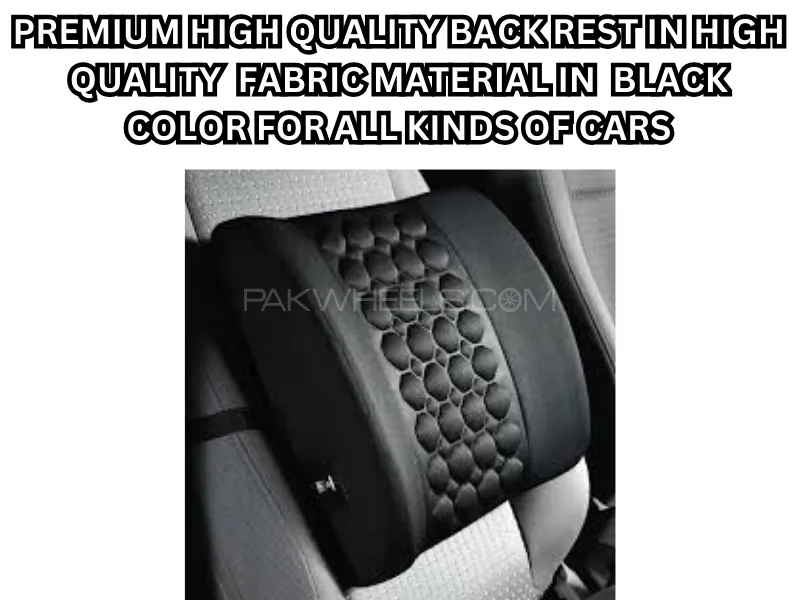 Premium High-Quality Back Rest - Black (Pack of 1) Image-1