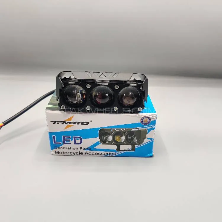 TRMOTO 3 LED Fog Light Dual Color With Metal Body 1 Pc Image-1