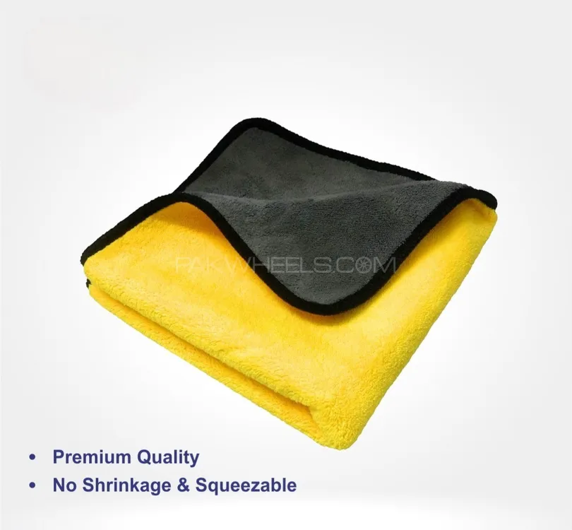 Microfiber Cloth Super Plushed 850GSM 40x40cm - Super Soft Car Cleaning/ Polishing Towel Image-1
