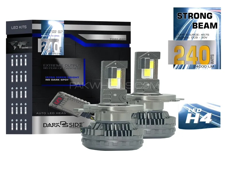 Dark Side Strong Beam LED Headlights Bulb For Toyota Corolla 1988-2001 - H4 Image-1