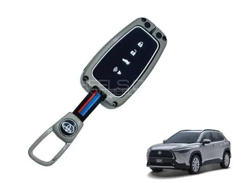 Toyota Corolla Cross 2023-2024 Key Cover With Metal Shell Image-1