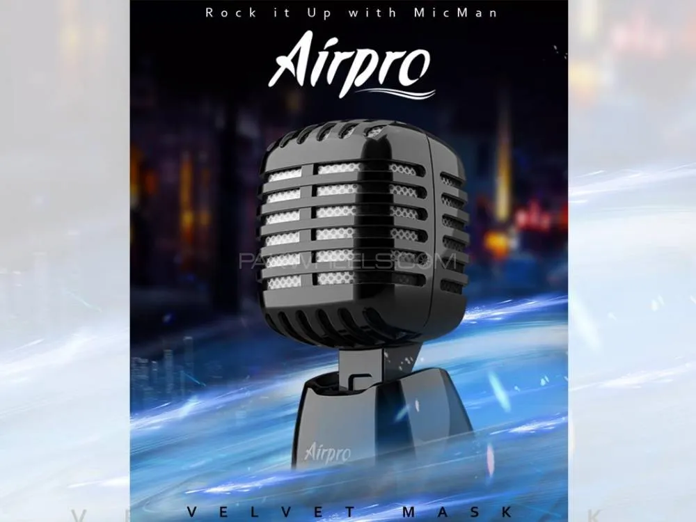 AirPro Mic Man | Microphone Perfume | Velvet Mask | Air Freshener Image-1