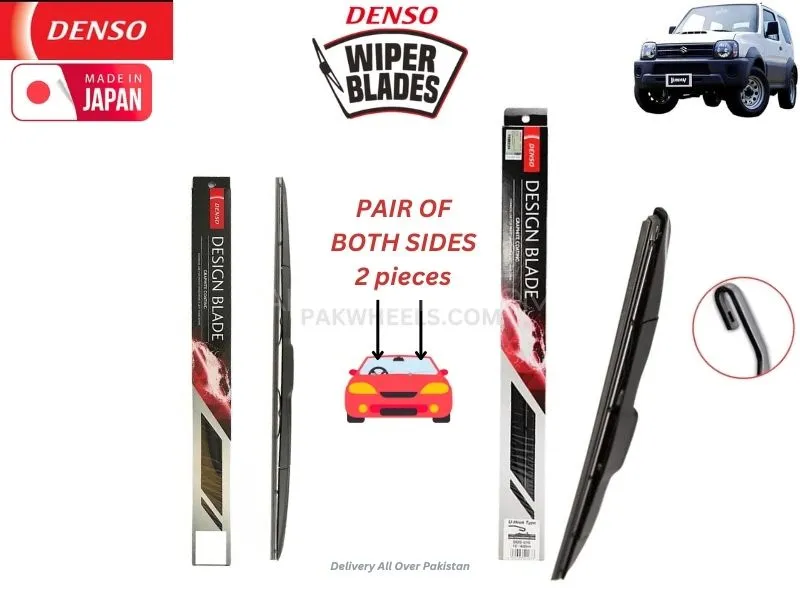 Suzuki Jimny 1300cc 1998-2019 Denso Wiper Blade Set - Made in Japan Image-1