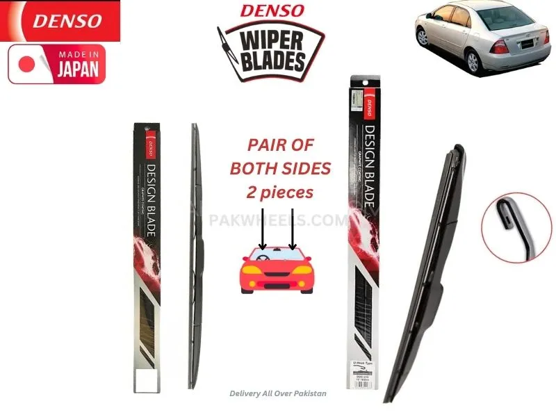 Toyota Corolla X Denso Wiper Blade Set - Made in Japan Image-1