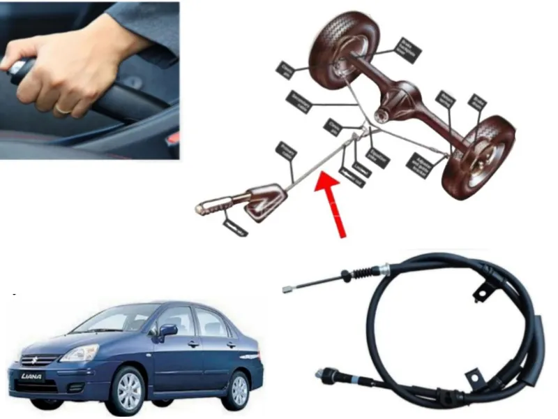 Suzuki Liana 2006-2014 Hand Brake Cable | Left Side | 1 Pcs Image-1