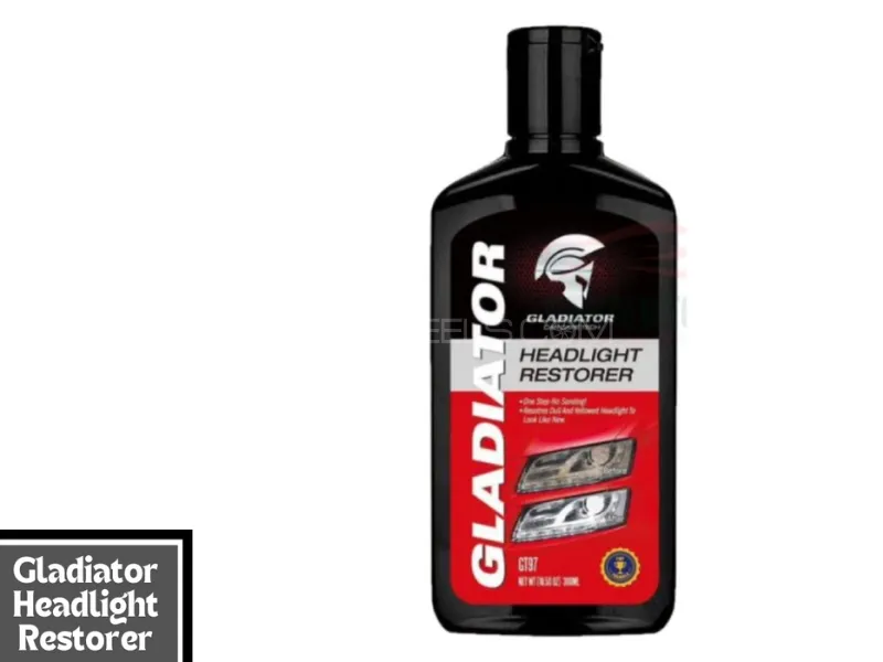 Gladiator Headlight Restorer - 300 ML | Restore Cloudy, Dull, Yellowed Headlights to Look Like New Image-1