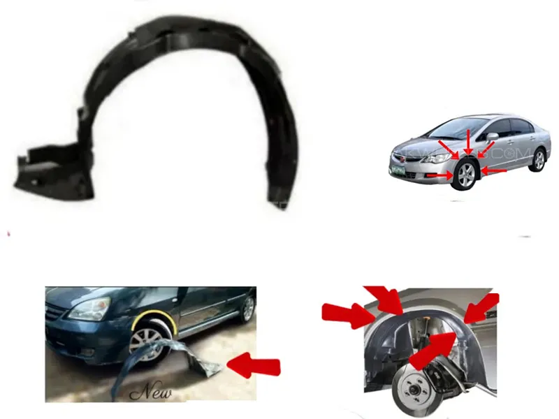 Honda Civic 2006-2012 Fender Shield | Front Right | 1 Pcs Image-1
