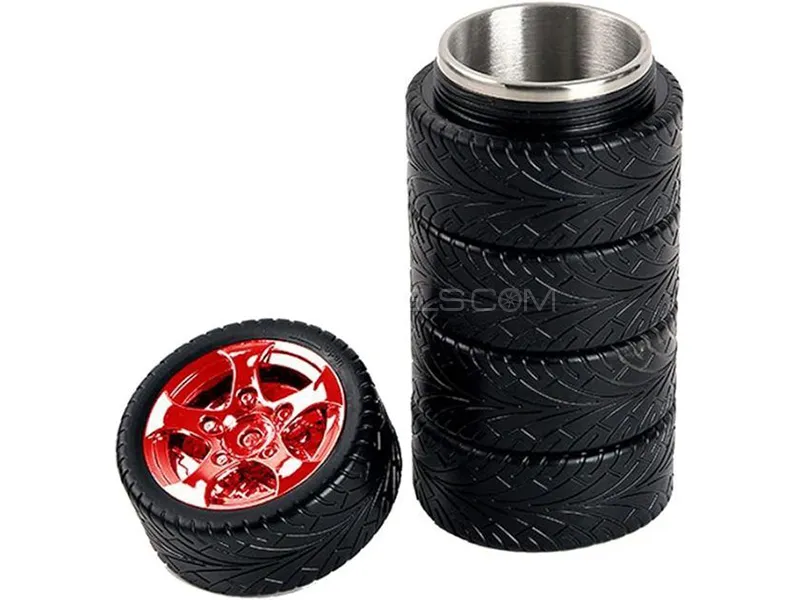 Zingfix Tyre Cup Stainless Steel Thermos | Water Bottle | Travelling Mug  Image-1