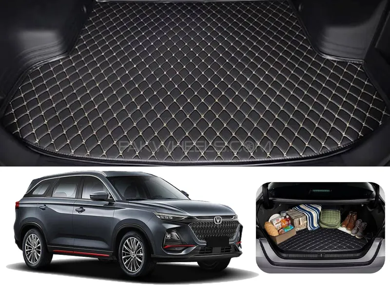 Changan Oshan X7 ( 7 Seater ) 7D Custom Car Trunk Mat - Model 2022-2023 Image-1