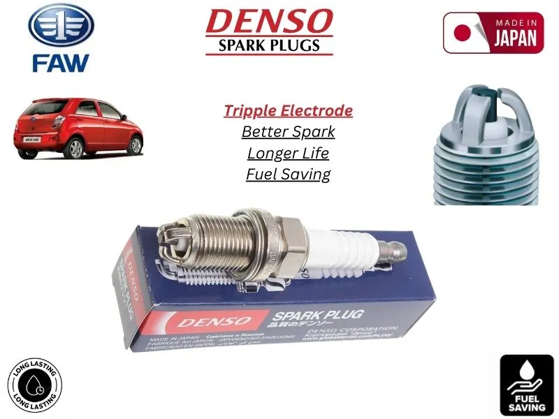 FAW V2 2013-2022 Denso Spark Plug | 4 Pcs | Made in Japan | Tripple Electrode