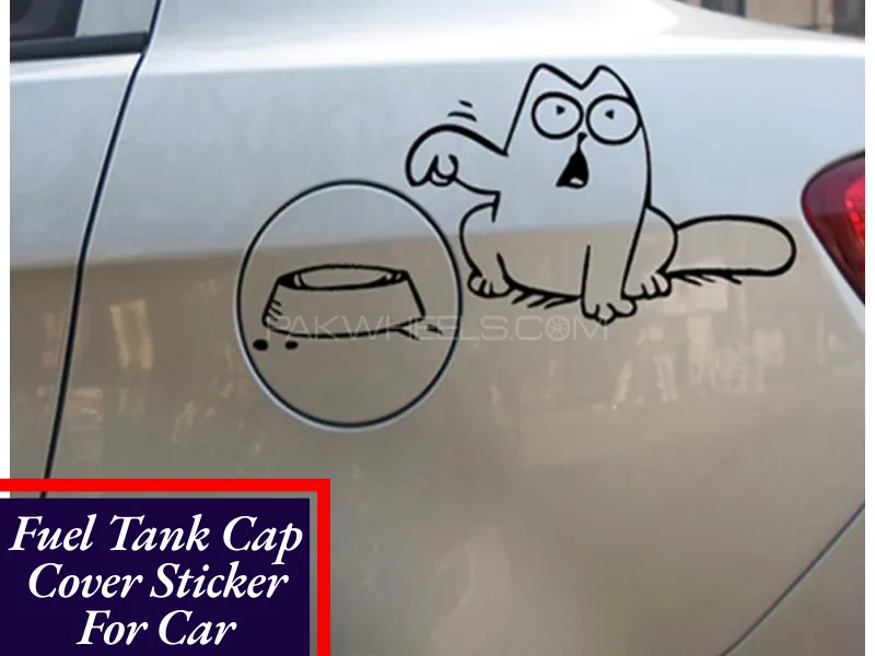 Gluttonous cat Cute Funny Cat "Feed Me" Vinyl Car Decal Sticker Wall Laptop Fuel Tank Auto Decor Image-1